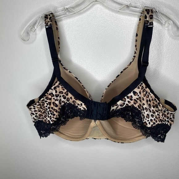 Cacique Lined Cheetah Print Full Coverage Bra 42D - Picture 5 of 6